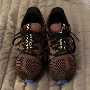 On Running Black and Blue Mesh Sneakers